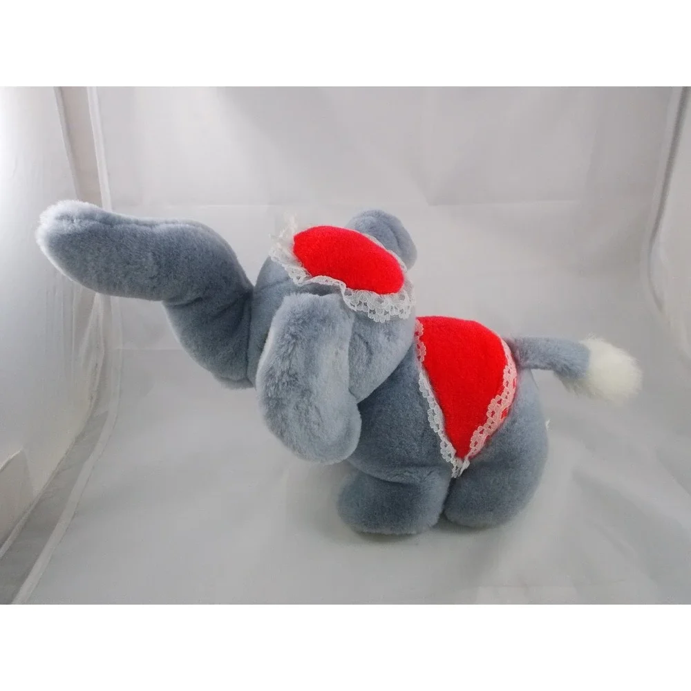 K B Bros Gray Elephant Plush Circus‎ 9 Inch Tall Stuffed Animal toy